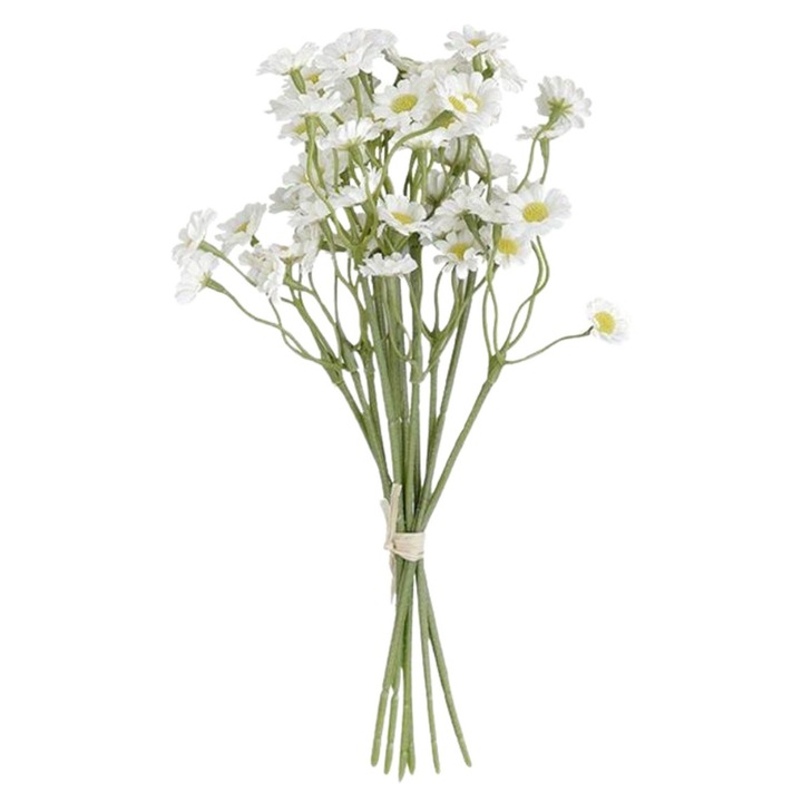 Set 5 Flori Artificiale Edibazzar, 26cm, Alb, Interior