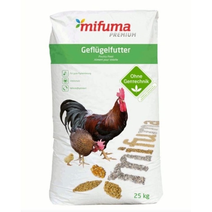 Amestec de seminte pentru pasari de curte Bio, Mifuma Natur Geflügelkörner, sac 25 Kg