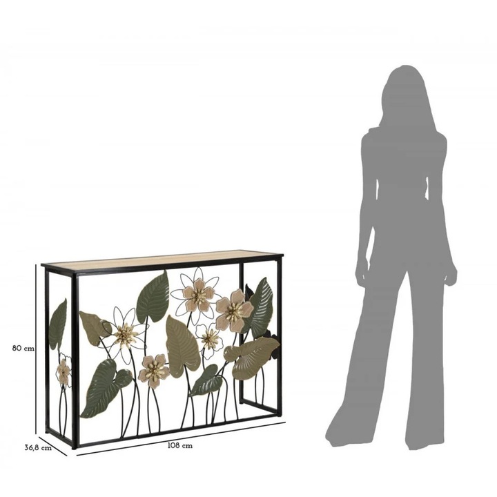 Consola arc cm 108x36,8x80, 90 cm, 80