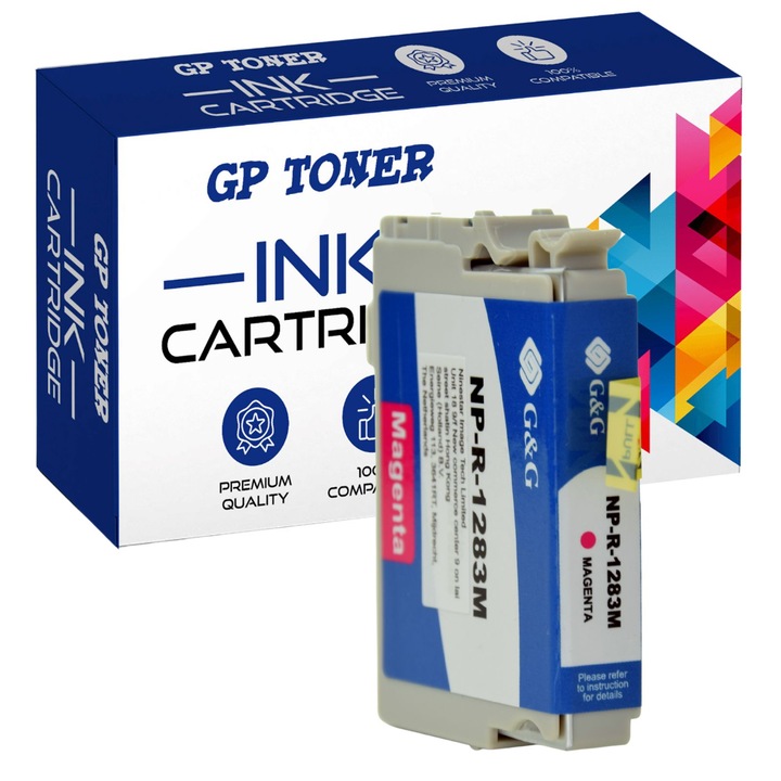 Tintapatron, kompatibilis: Epson T1283 Epson Stylus Office BX 305 F BX 305 FW BX 305 FW, GP TONER, Magenta