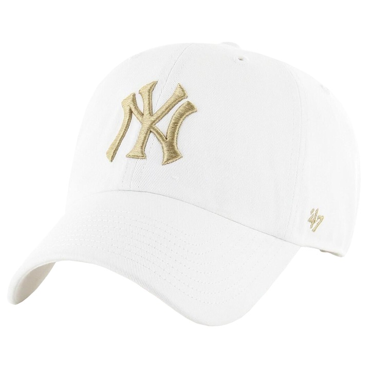 Sapca de baseball, 47 Brand New York Yankees MLB Clean Up Cap B-NLRGW17GWS-WHH, Alb, One size