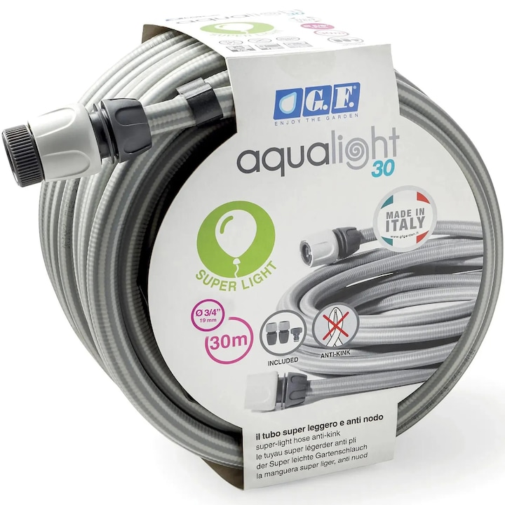 Furtun pentru gradina 30 m 3/4 GF Garden AQUALIGHT 3/4, lungime 30 m, diametru 3/4, conector 3/4