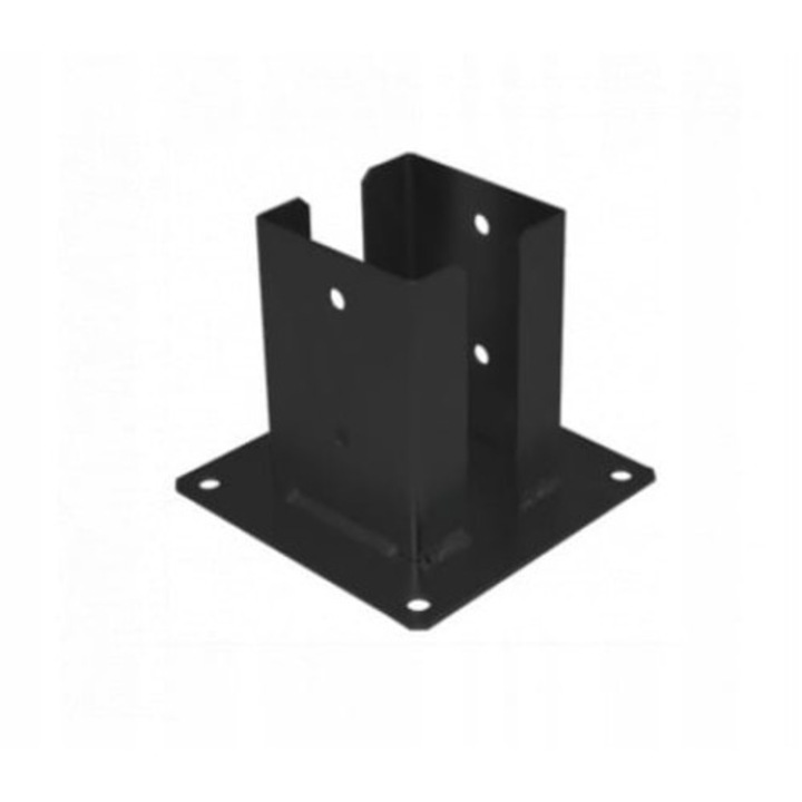 Baza de prindere pentru stalp, Domax, 92x150x2mm, negru