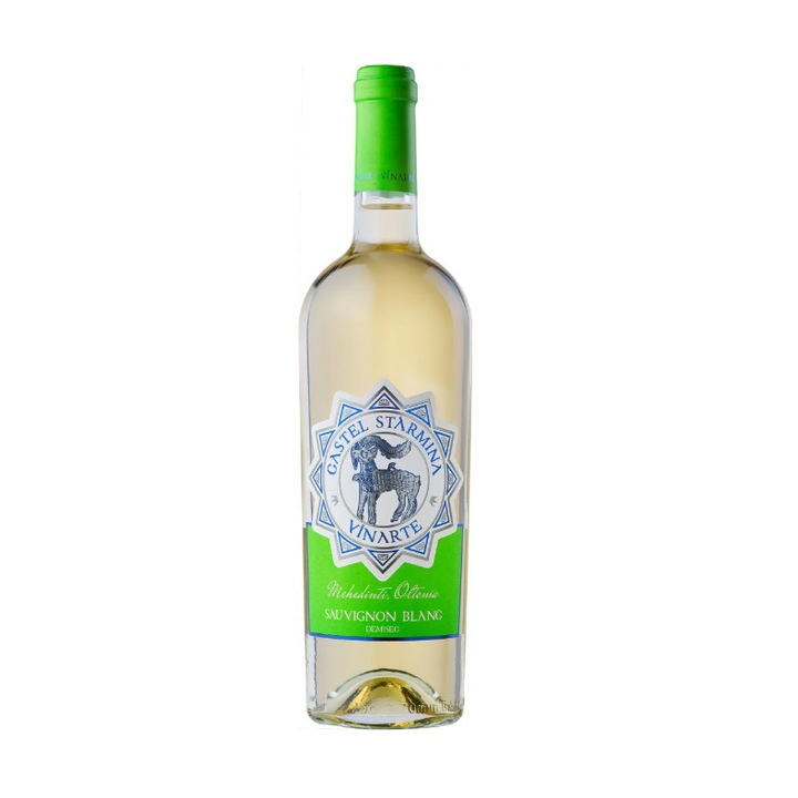 Vin Alb, Vinarte Castel Starmina, Sauvignon Blanc, Demisec, 750ML