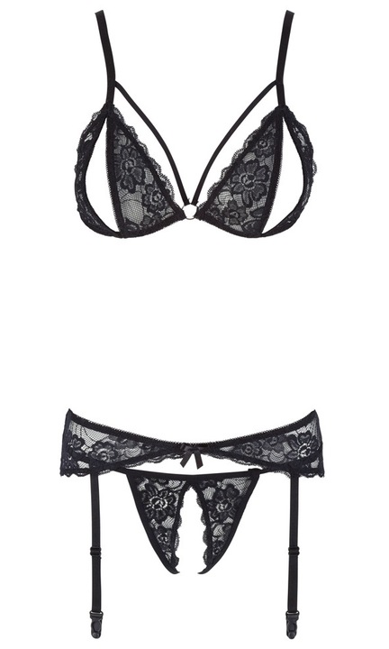 Fehernemu szett, fekete