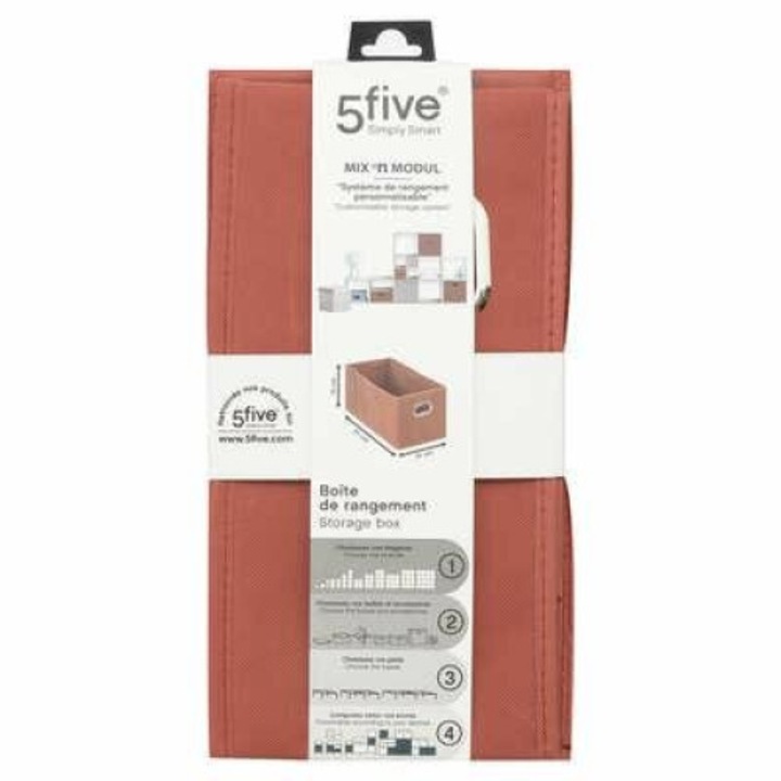 Кутия за съхранение 5five Simply Smart, 15x31 см, червена
