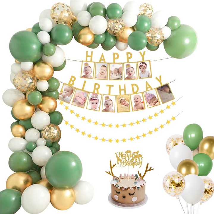 Комплект за украса за парти, тема джунгла, многоцветен