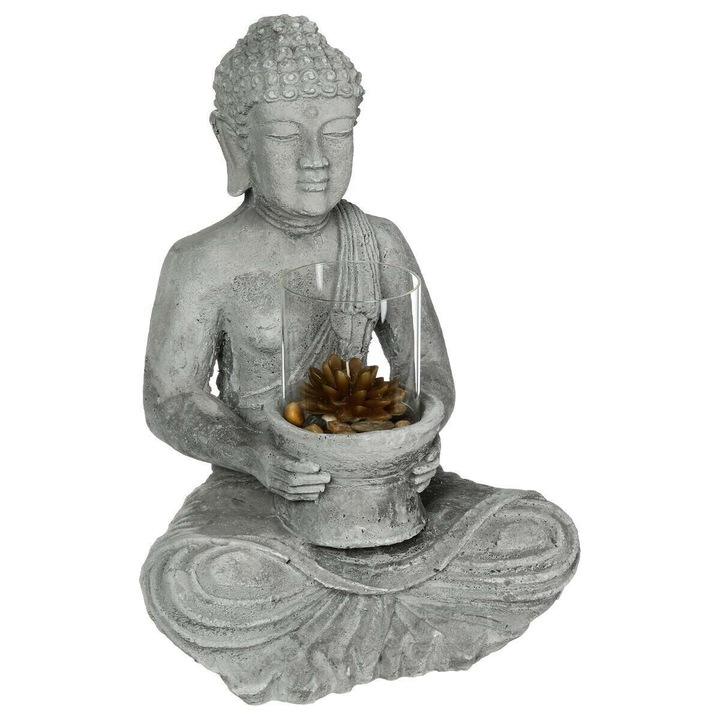 Buddha szobor, Atmosphera Createur d'interieur, keleti dizájn, 40cm