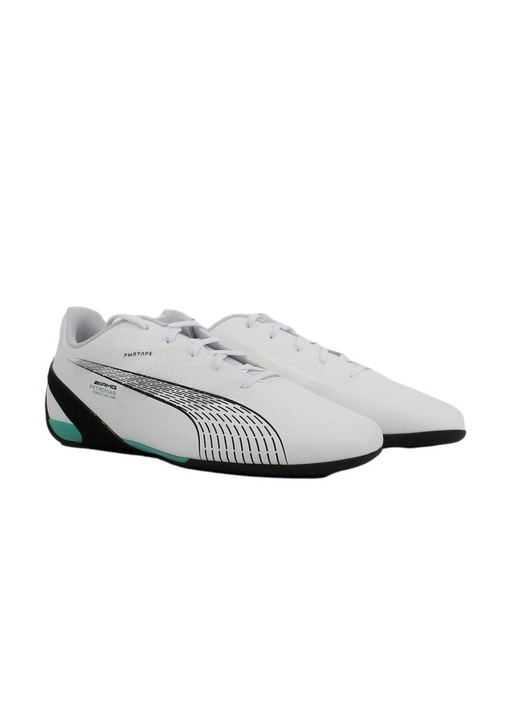 Pantofi Sport Bărbați, Puma, Mapf1 Carbon Cat 307542-01, Superiori Din Piele Ecologică, Talpă Din Cauciuc Cu Spumă Eva, Model Cu Șireturi, Design Inspirat Din Motorsport, 41, Alb / Albastru / Negru