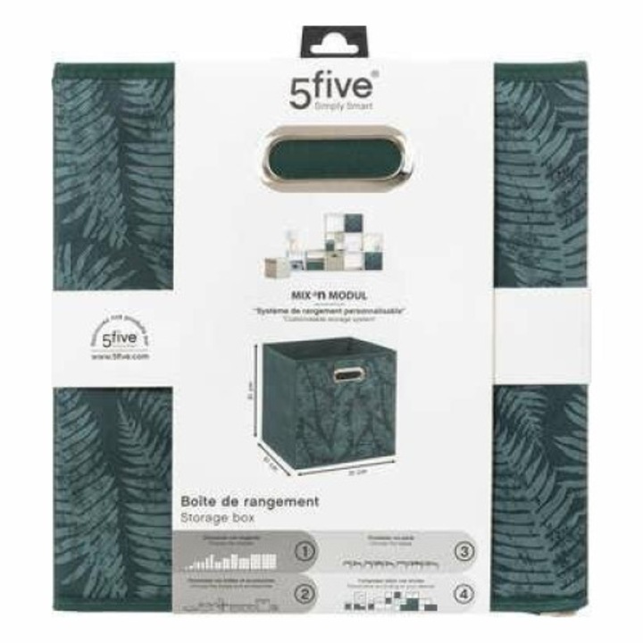 Кутия за съхранение 5five Simply Smart Herbier, 31x31 см, зелена