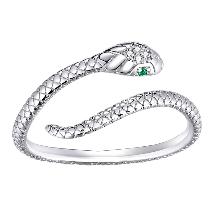 Női állítható gyűrű, Lorrifal, ezüst 925, kígyó kivitel, női