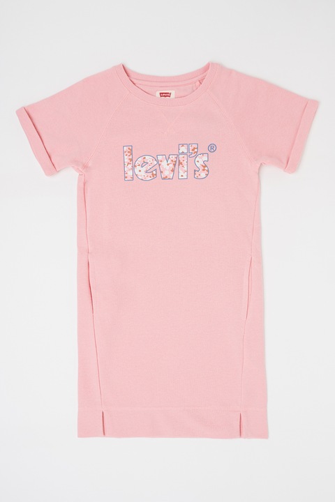 Levi's, Рокля с памук с лого, Светлорозов