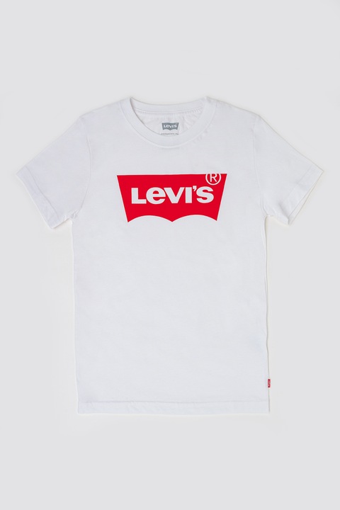 Levi's, Tricou din amestec de bumbac cu logo, Alb