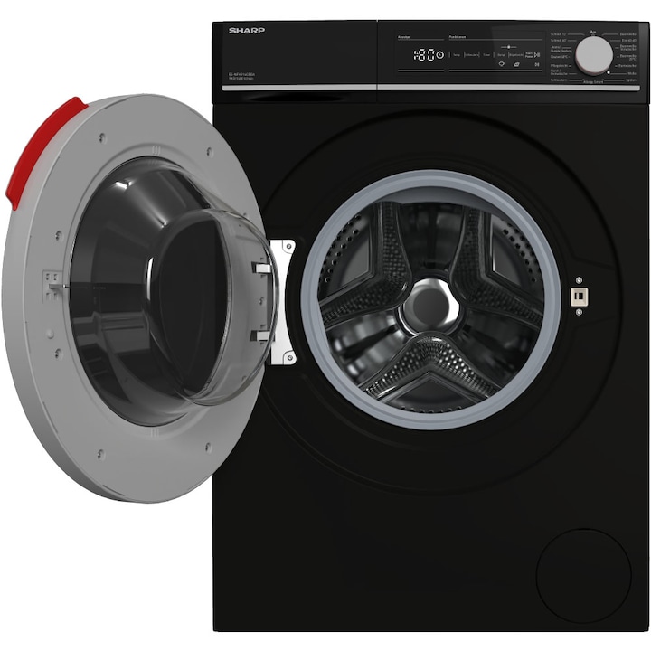 Masina de spalat rufe cu uscator, Exquisit, capacitate 9 kg, 15 programe de spalare, mod ECO, 1400 rpm, pornire intarziata, control eletronic al balansului, ajustare automata a consumului, filtru pentru scame, afisaj LED, Child Lock, semnal acustic, alb