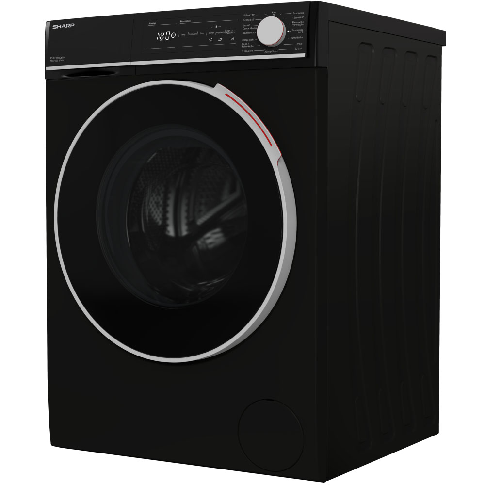 Masina de spalat rufe frontala Sharp ESNFH914CBDA-DE, 9 kg, negru, 1400 rpm
