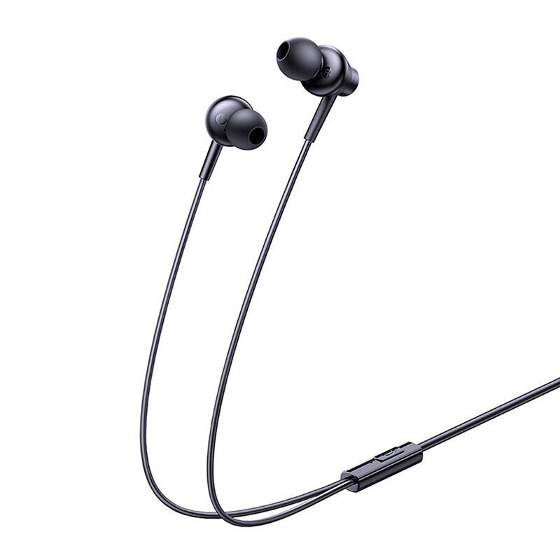 Casti In-Ear cu fir Baseus Encok HZ11, Jack 3.5 mm, Microfon, Driver 10 mm, 20Hz-20kHz, Cablu 1.1 m, Negru