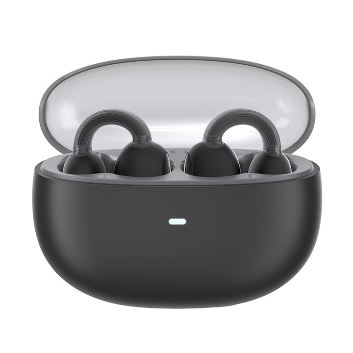 Baseus AirGo 1 Ring Open-Ear слушалки, за смартфон, безжични, bluetooth 5.3, микрофон на слушалките, 25 часа живот на батерията, включен USB към Type-C кабел 0,3 м, черни