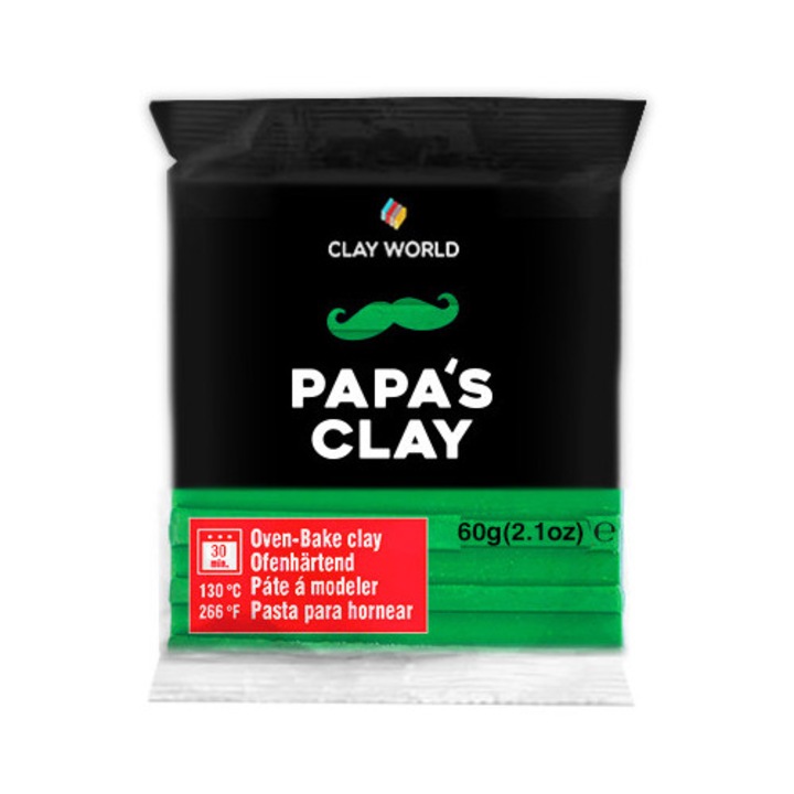 Pasta Polimerica Papa's Clay, 60g, Leafgreen