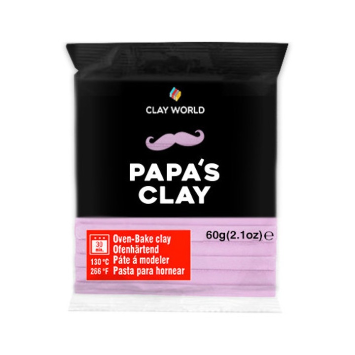 Pasta Polimerica Papa's Clay, 60g, Lilac