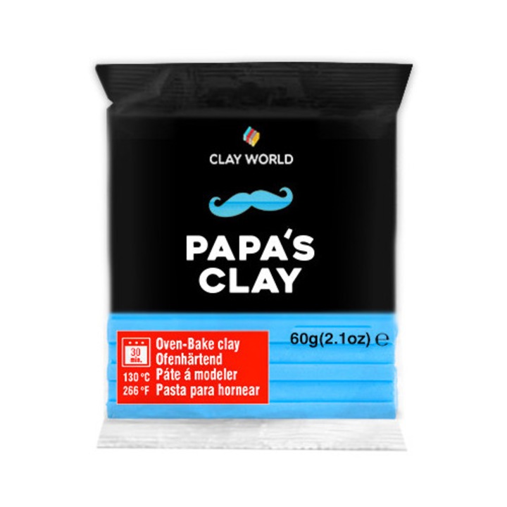 Pasta Polimerica Papa's Clay, 60g, Skyblue