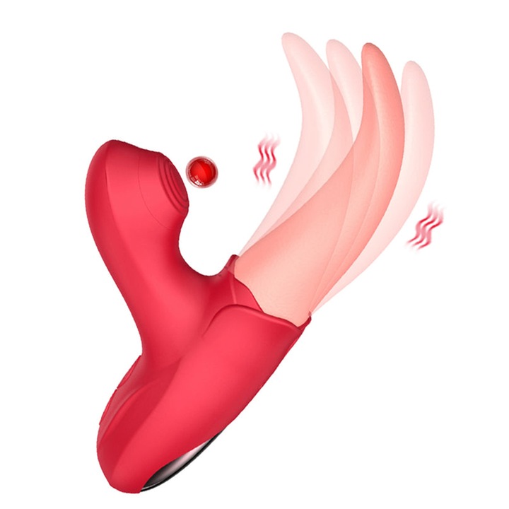 Двоен вибратор LickMe Obsessia® за стимулация на клитора и проникване, 10 режима на вибрация, Водоустойчив за точки A, G, U, C