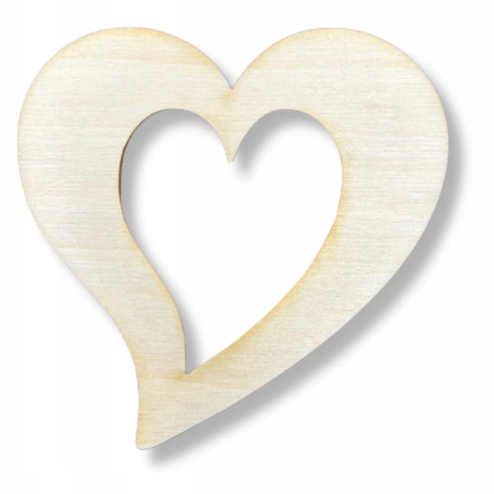 Baza din lemn, KoloroweMotki, cu placaj in forma de inima, pentru Macramé