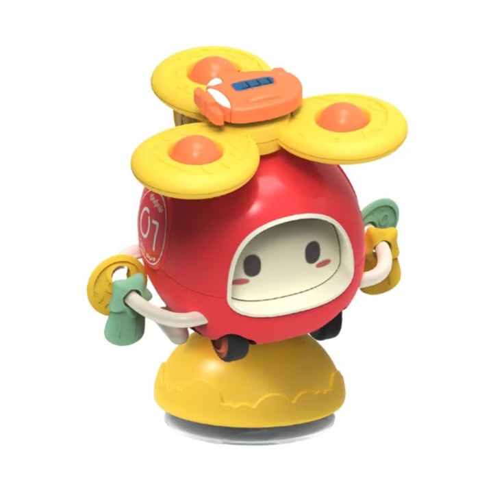 Csörgős játék tapadókoronggal és forgóval, Autó, tarka, Toyska®