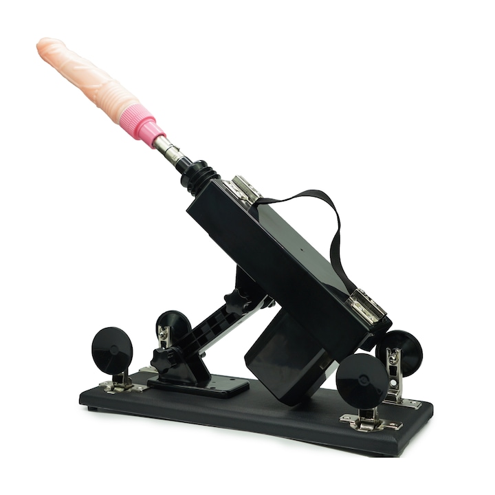 Секс машина с вендузи, Регулируем ъгъл 0-85 градуса, Функция за вибрация, Нисък шум