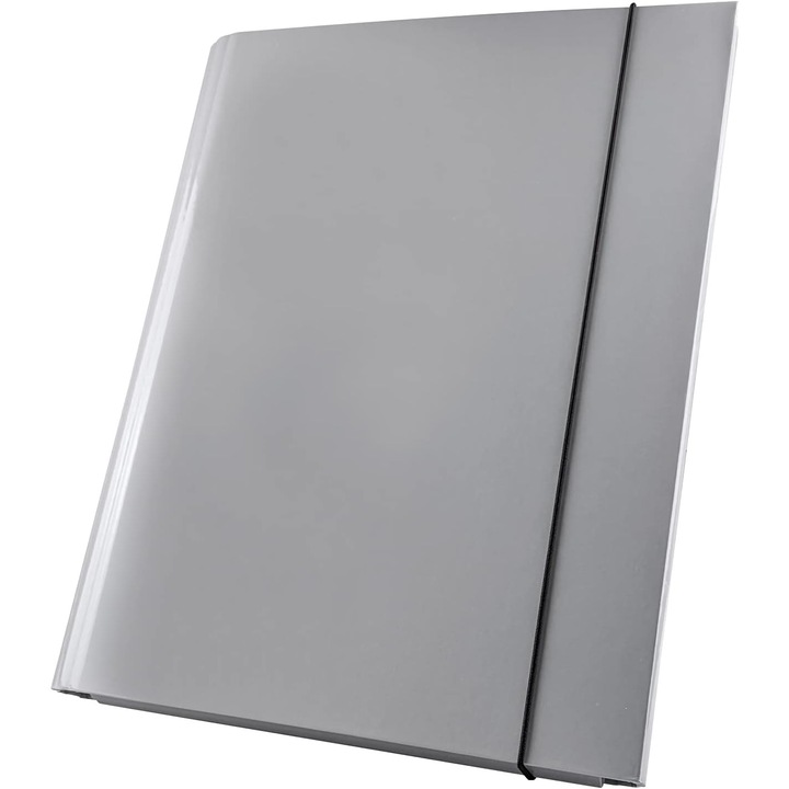 Dosar cu banda elastica, A4, 4 cm, gri, Netuno