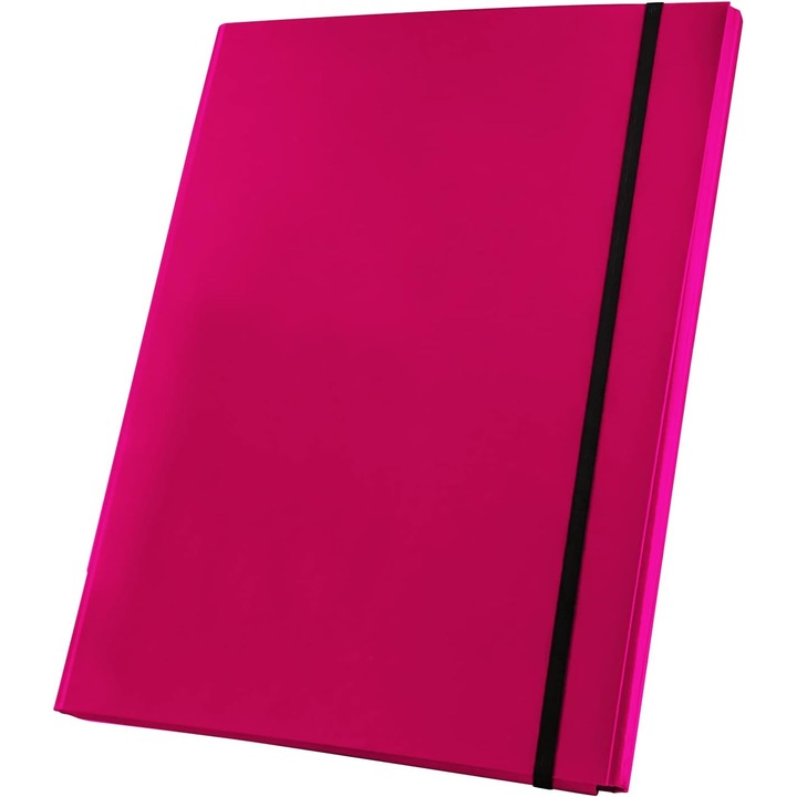 Dosar cu banda elastica, A4, 2 cm, roz, Netuno