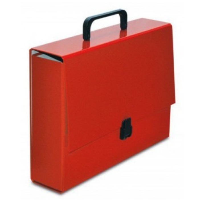 Офис папка с червена дръжка, А4, 9 см, Netuno