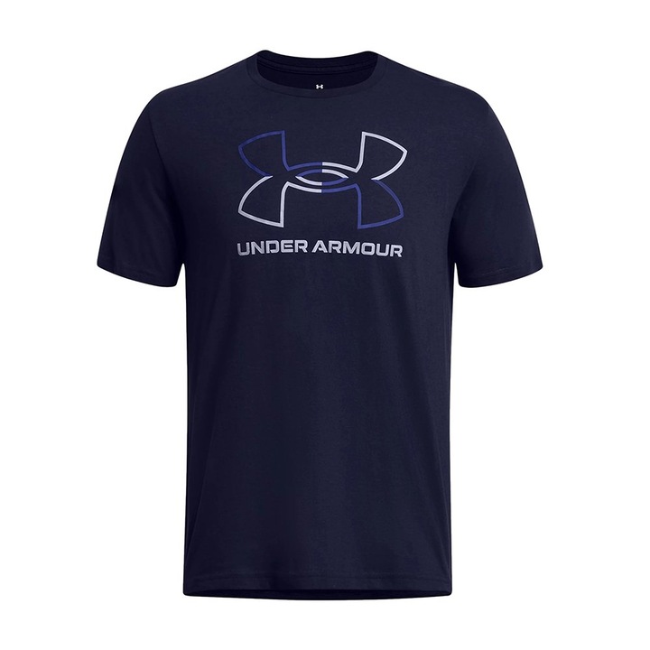 Under Armour, Tricou cu imprimeu logo Foundation, Bleumarin