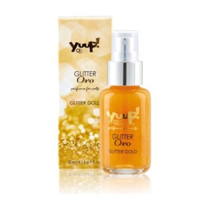 Parfüm YUUP! Glitter Gold, kutyáknak és macskáknak, ragyogó hatású, 50 ml