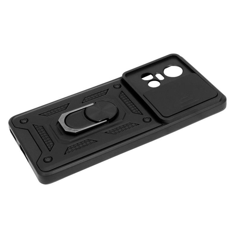 Husa pentru Oppo Reno10 / Reno10 Pro Premium Hybrid Armor Kickstand, Slider Camera, Antisoc, Protectie Superioara, Negru