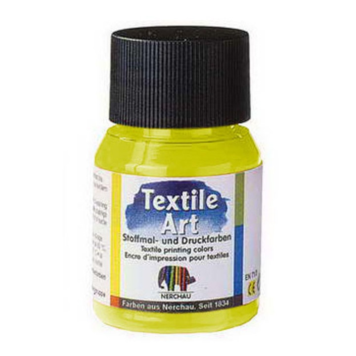 Vopsea Decorativa pentru Textile Light Nerchau Lukas - Brilliant Yellow - 59 ml