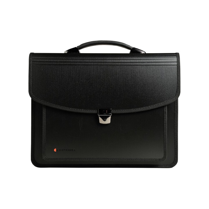 Servieta cu 7 compartimente si pentru laptop 15" Exactive Exatravel Exacompta 55734E negru