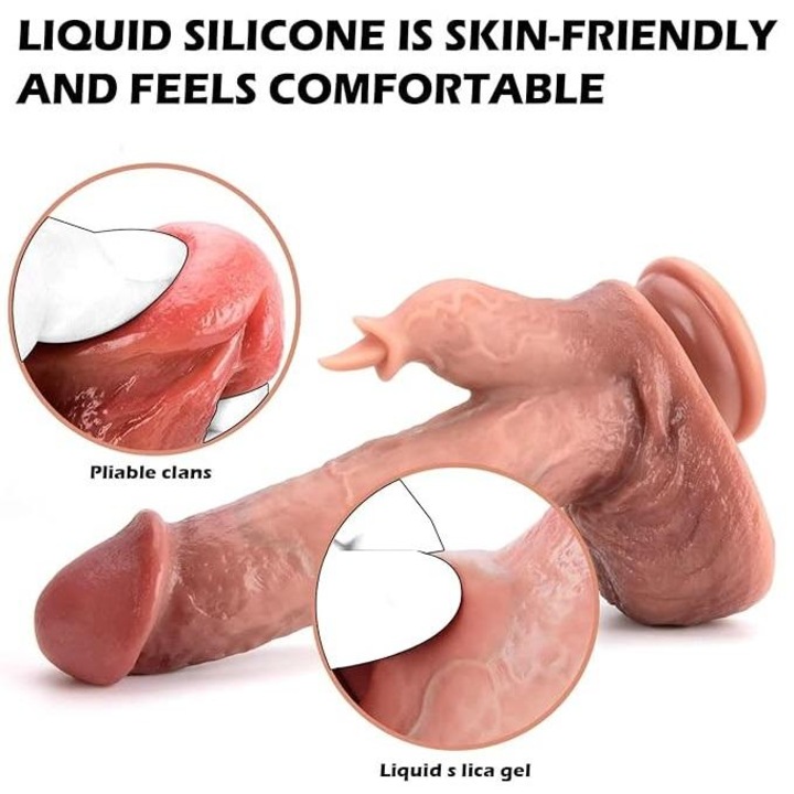 Valósághű vibrátor, Fűtési funkciók, Multifunkcionális, Vízálló, 20cm