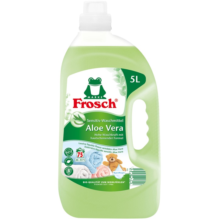 Detergent rufe lichid eco, Frosch, aloe vera 5L