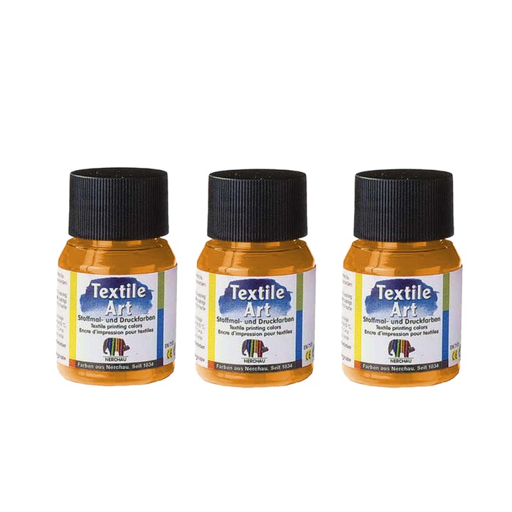 Set 3 x Culori Textile Light Nerchau Lukas - Brilliant Orange - 59 ml