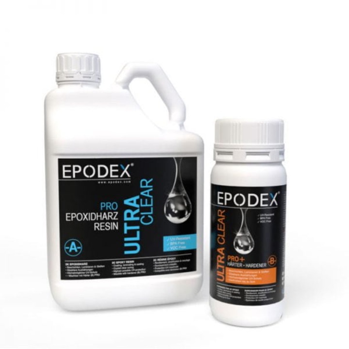Rasina epoxidica Epodex Ultra transparenta de turnare PRO + grosime 0, 1-5 cm- 3 kg