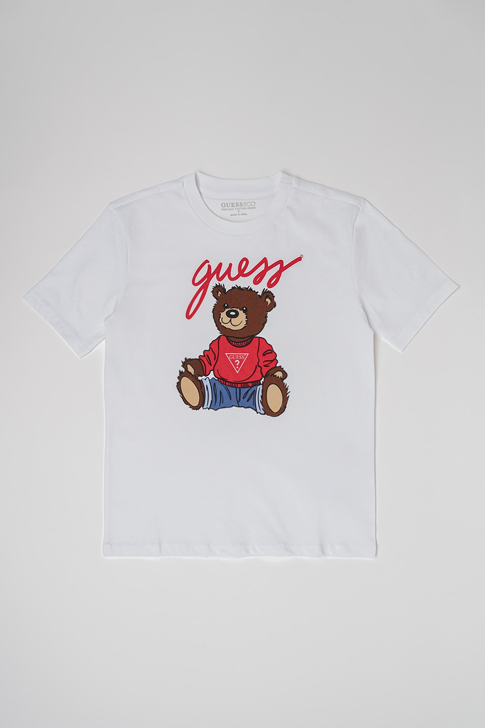 GUESS KIDS, Tricou cu imprimeu grafic, Alb, Rosu inchis, 147-157 CM