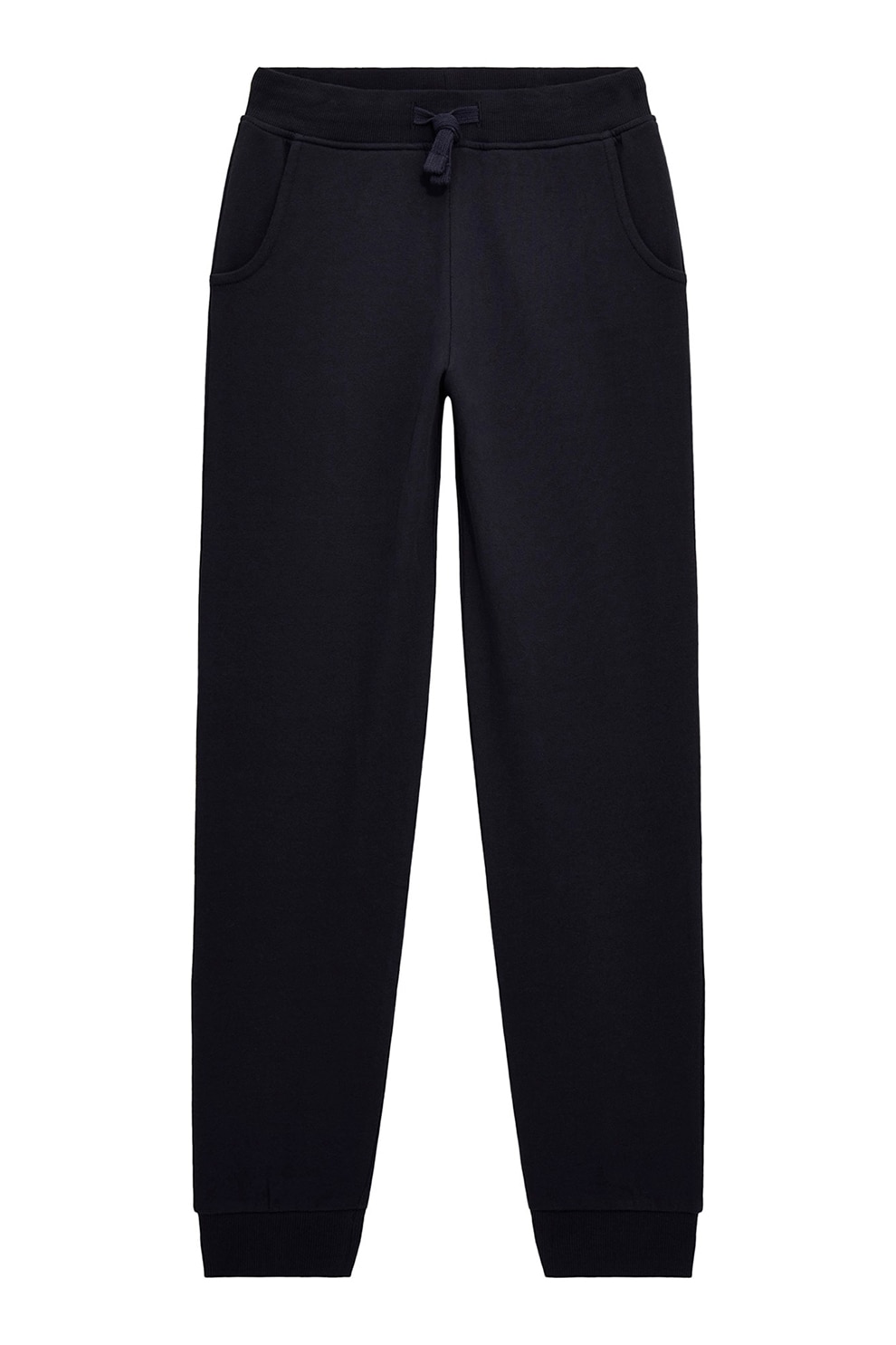 GUESS KIDS, Pantaloni de trening de bumbac talie ajustabila, Albastru inchis, Bleumarin, 166-175 CM
