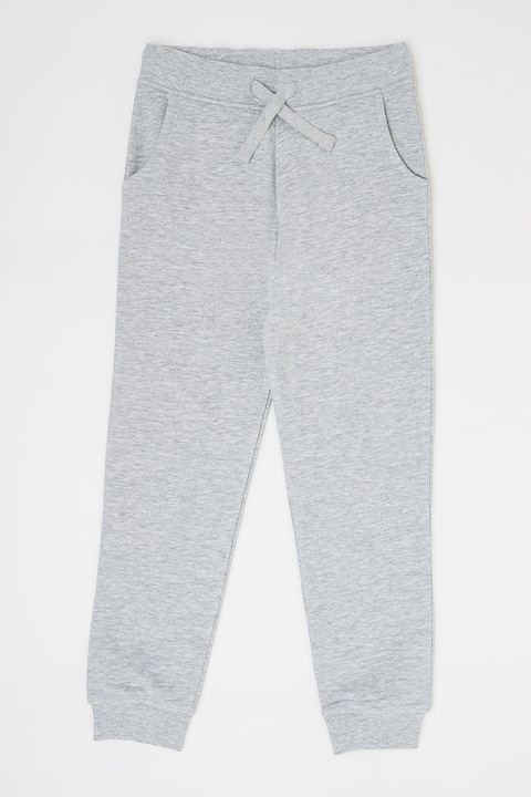 GUESS KIDS, Állítható derekú pamut szabadidőnadrág, Világosszürke