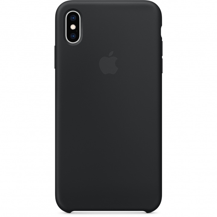 Защитен калъф Apple, съвместим с iPhone XS Max, силиконов, черен