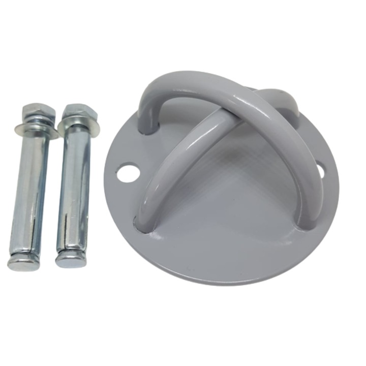 Set ancora tavan pentru cerc/leagan aerian, gri, 12 cm