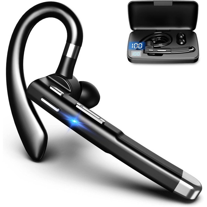 YYK vezeték nélküli headset, 3,5 mm-es jack, Bluetooth 5.1, fekete