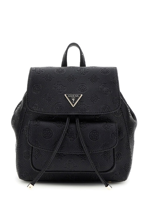 Guess, Rucsac de piele ecologica cu detalii de lant Deesa, Negru