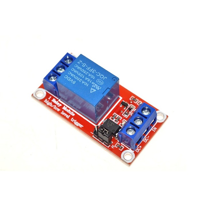 Modul cu 1 releu 5V cu optocuplor pentru Arduino, High/Low level