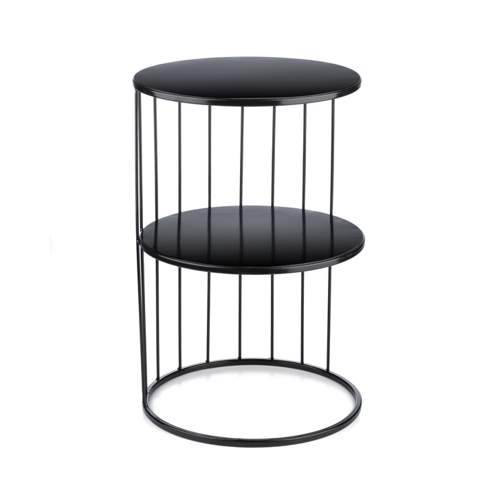 Masa De Cafea, Kobus, Solutie Functionala, Constructie Integral Metalica, Design Modern Si Original, 36x36x52 cm, Auriu