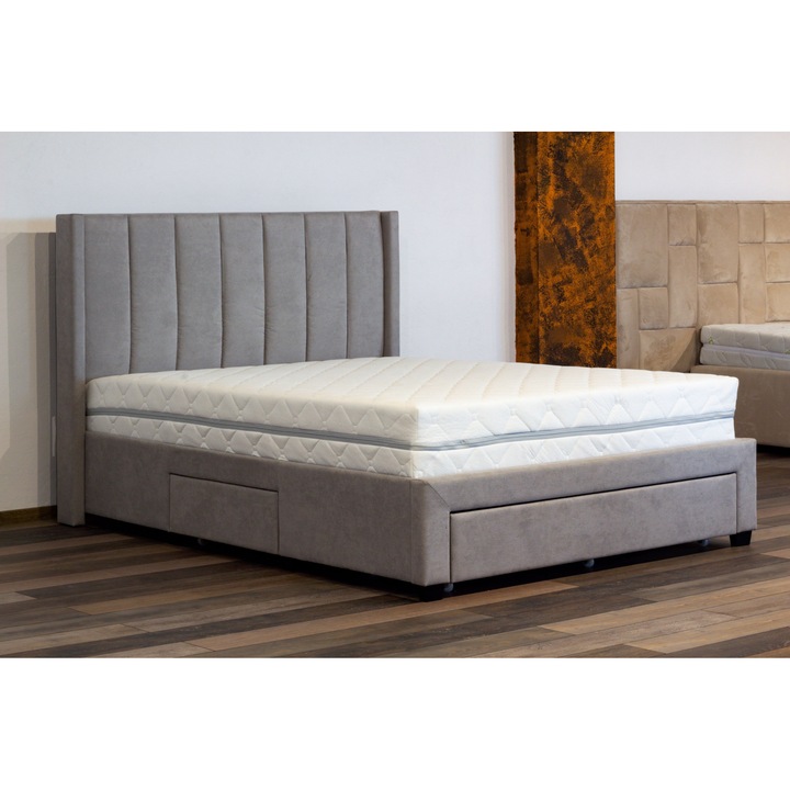 Saltea ortopedica SaltSib, Memory Star, 120x200x19, spuma poliuretanica cu memorie 4 cm, husa detasabila cu fermoar, fermitate medie, hipoalergenica